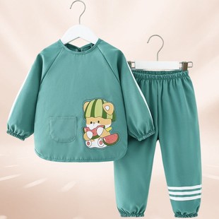 宝宝爬爬服罩衣分体户外学爬行服婴幼儿全身护衣儿童防脏哈服