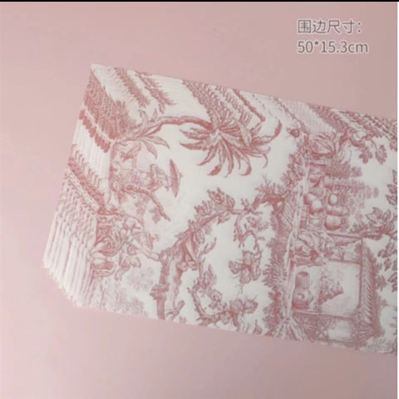 女神节日快乐郁金香玻璃纸澳风围边单支袋鲜花包装烘培包装围边图片