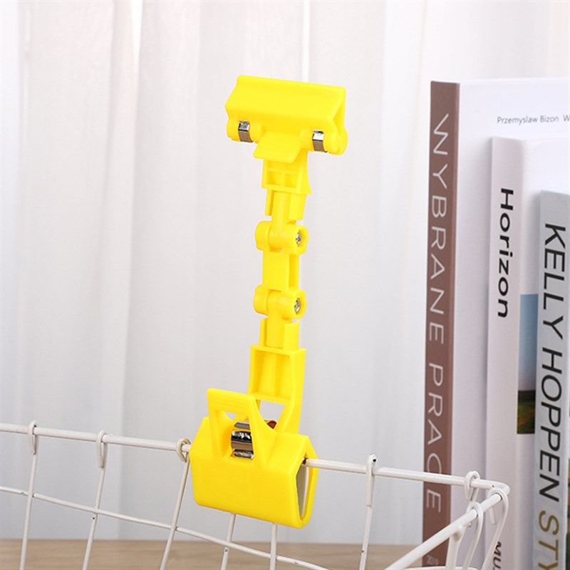 超市万向夹POP广告纸夹子服装店机械夹爆炸贴价格牌商品标签双头