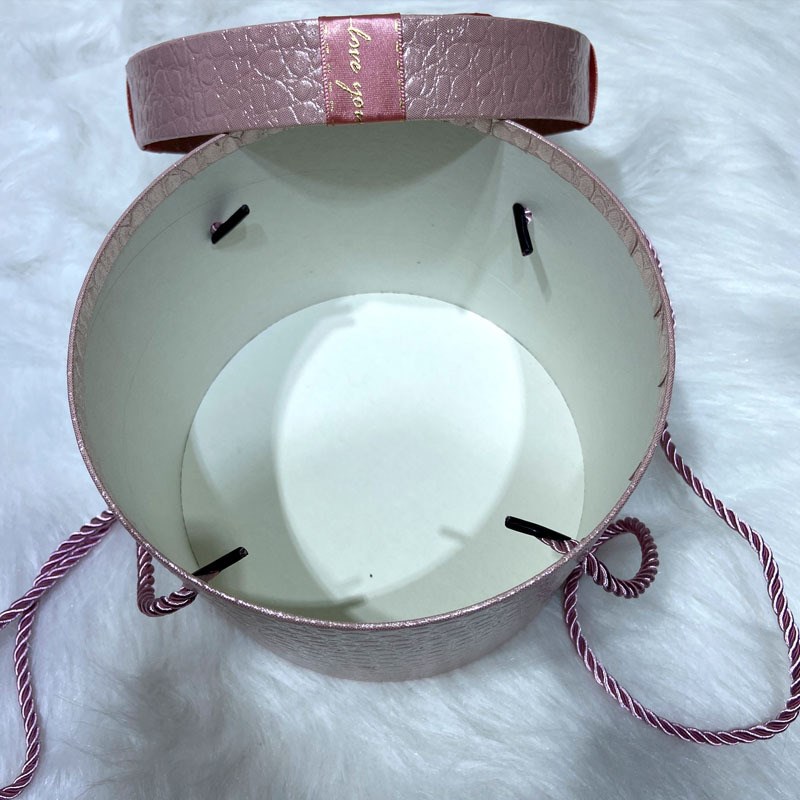 圆形手提抱抱桶圆桶礼盒组合三件套婚礼鲜花礼盒插花桶