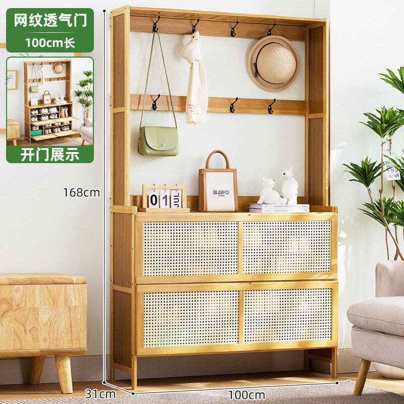 鞋柜家用门口玄关柜一体隔断入户收纳神器省空间简易鞋架防尘