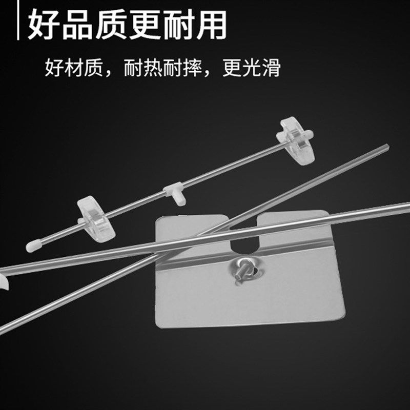 两节可升降POP海报纸展示架超市药店特价广告纸不锈钢支架