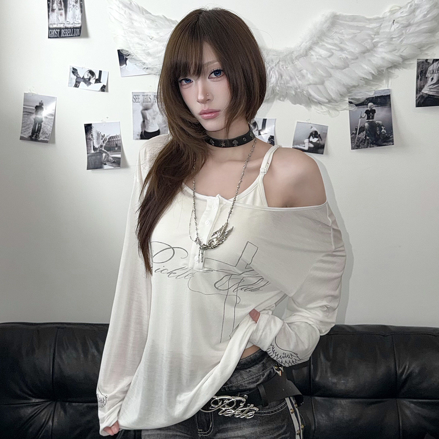 LBPC#圣光天使#罩衫女款宽松显瘦防晒上衣春夏薄款长袖T恤