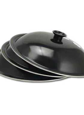 32cm34cm36cm炒菜锅盖家用搪瓷通用锅盖炒锅搪瓷高盖轻便黑色