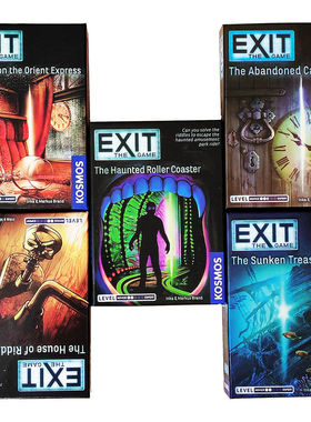 逃脱密室探险家庭英文桌游Exit Abandoned Cabin亲子互动体验礼物