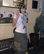 Lonelyheartsclub小众设计whynotus印花短袖T恤辣妹正肩T短袖两色