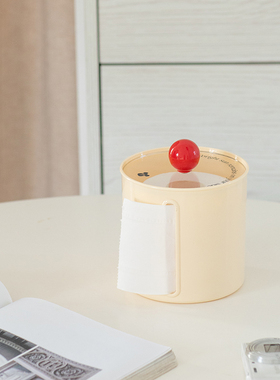 XEMO立式卷纸盒桌面纸巾盒卫生间抽纸盒奶油风北欧收纳盒子