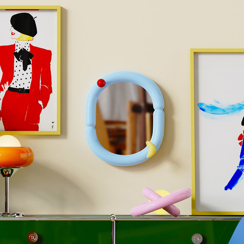 XEMO椭圆卡通免打孔装饰化妆镜