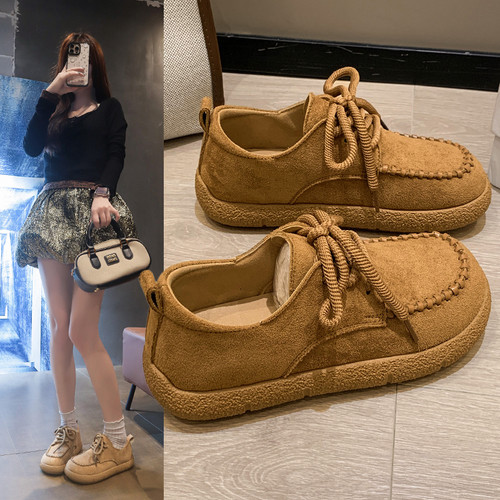 爆款厚底复古全包勃肯鞋女2025