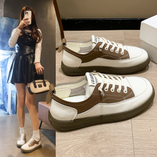 复古一脚蹬小白鞋 休闲板鞋 女2025新款 轻便百搭平底时尚 女 秋季 爆款