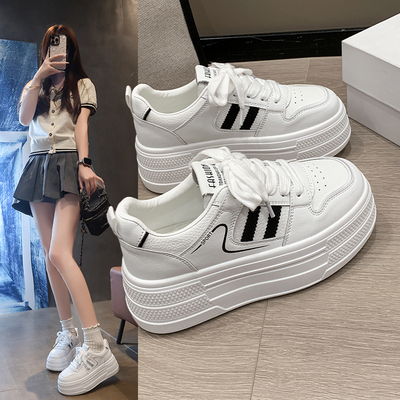 爆款厚底小白鞋女2025新款