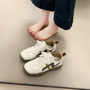 女2025新款 老爹鞋 秋季 运动阿甘鞋 小白女 休闲女鞋 厚底增高德训鞋