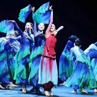 古典舞蹈服装女一条大河同款群舞安徽花鼓灯演出服胶州秧歌表演服