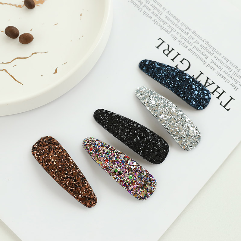 亮片刘海边夹大方发饰