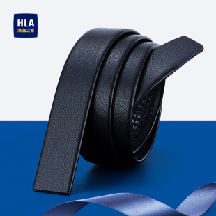 带无扣头牛皮商务 腰带配件3.5cm真皮裤 海澜之家皮带带身男士 新款