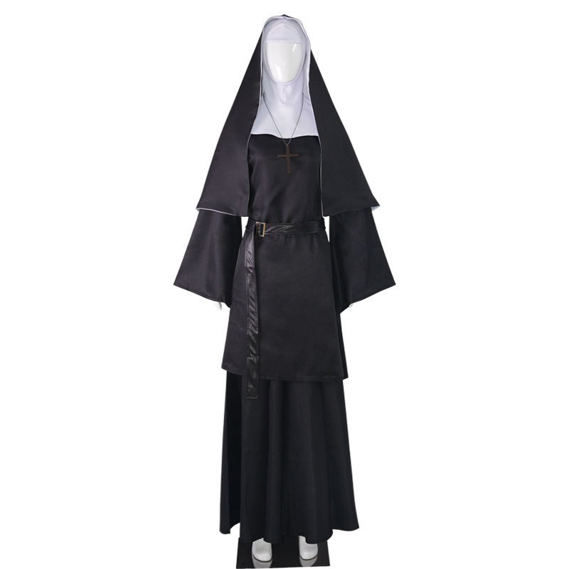 万圣节TheNun鬼修女o服圣威达恐怖修女服牧师服装