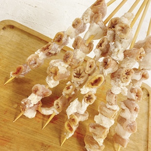 粉肠串20串一包新鲜肥肠串烧烤铁板半成品猪小肠串油炸小吃半成品