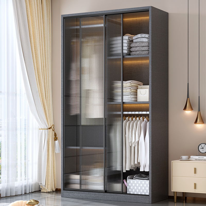 金斗满仓轻奢家用简易推拉门衣柜