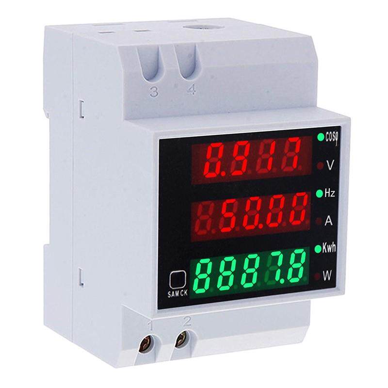 智能电表家用电度表功率计多功能电力监测仪导轨式数显表d52-2058