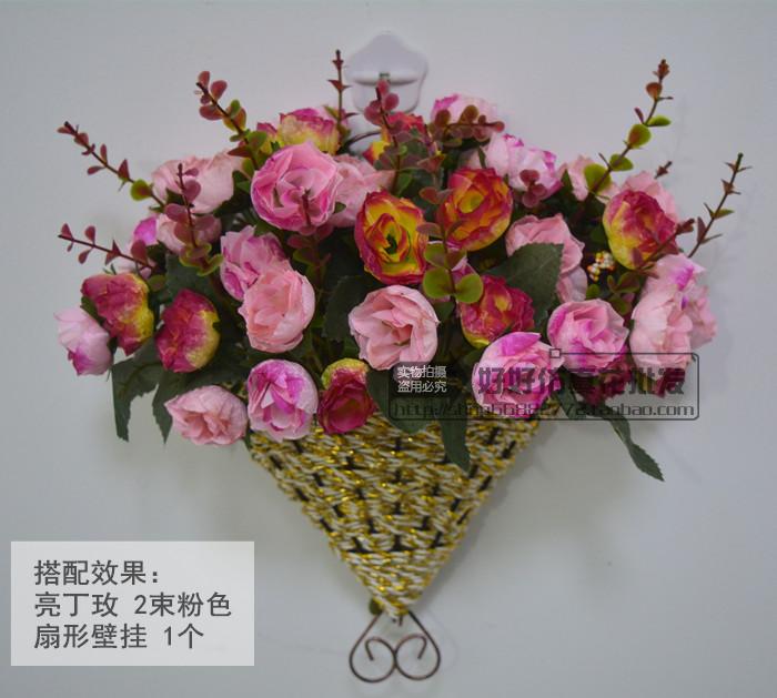 壁挂花艺套装挂壁花篮仿真花假花绢花墙体装饰品墙面装饰品花摆件