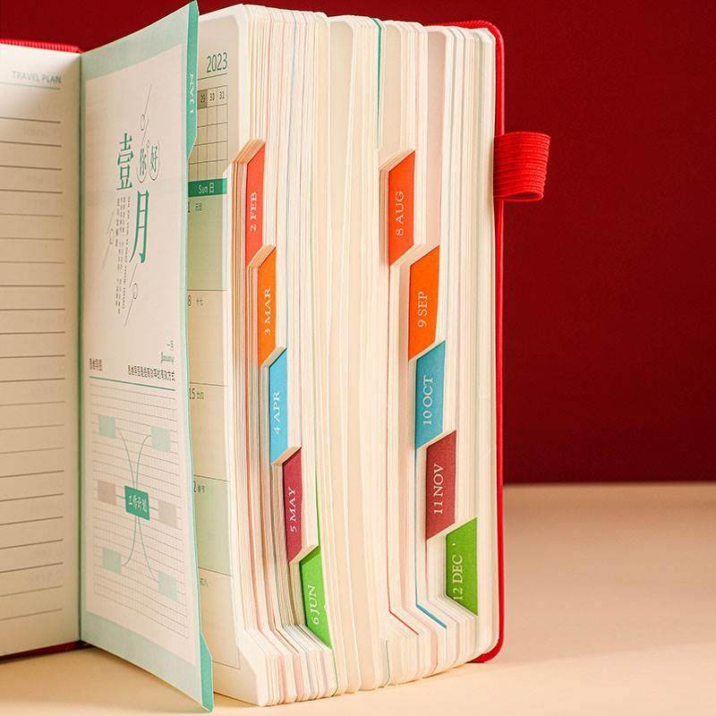 2024年日程本计划本365天笔记本厚本子简约效率手册日历本日记本时间管理商务会议记事本办公工作日志本定制