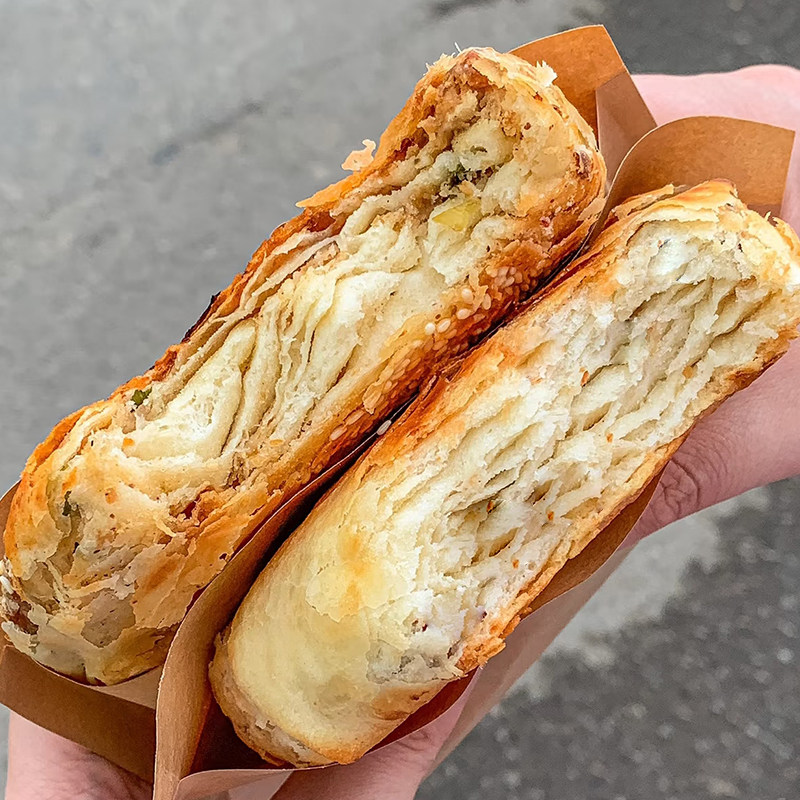 【外酥里软】椒盐烧饼芝麻饼麻酱烧饼火烧小吃即食主食方便非油炸