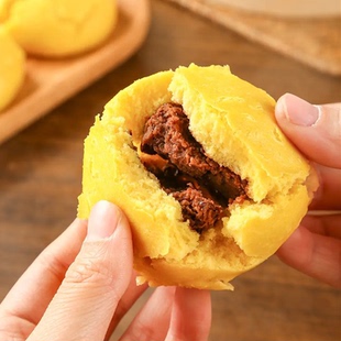 【顺丰冷链】黄面馒头早餐粗粮手工黄馍馍黄米包子点心糕点商用