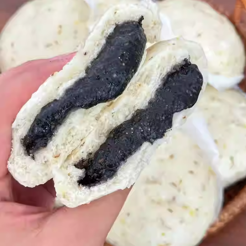 【方便快捷】酒酿黑芝麻麻薯包