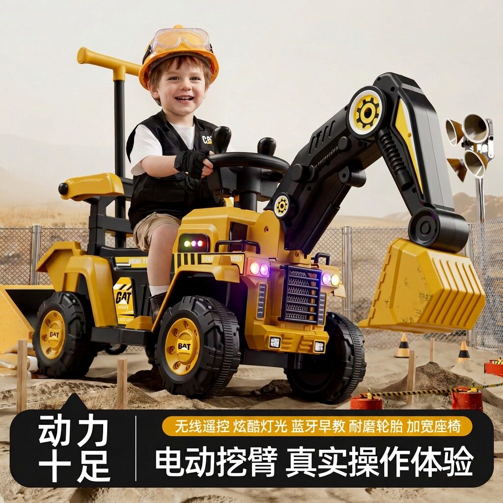 挖掘机可坐热销榜第一男孩玩具车