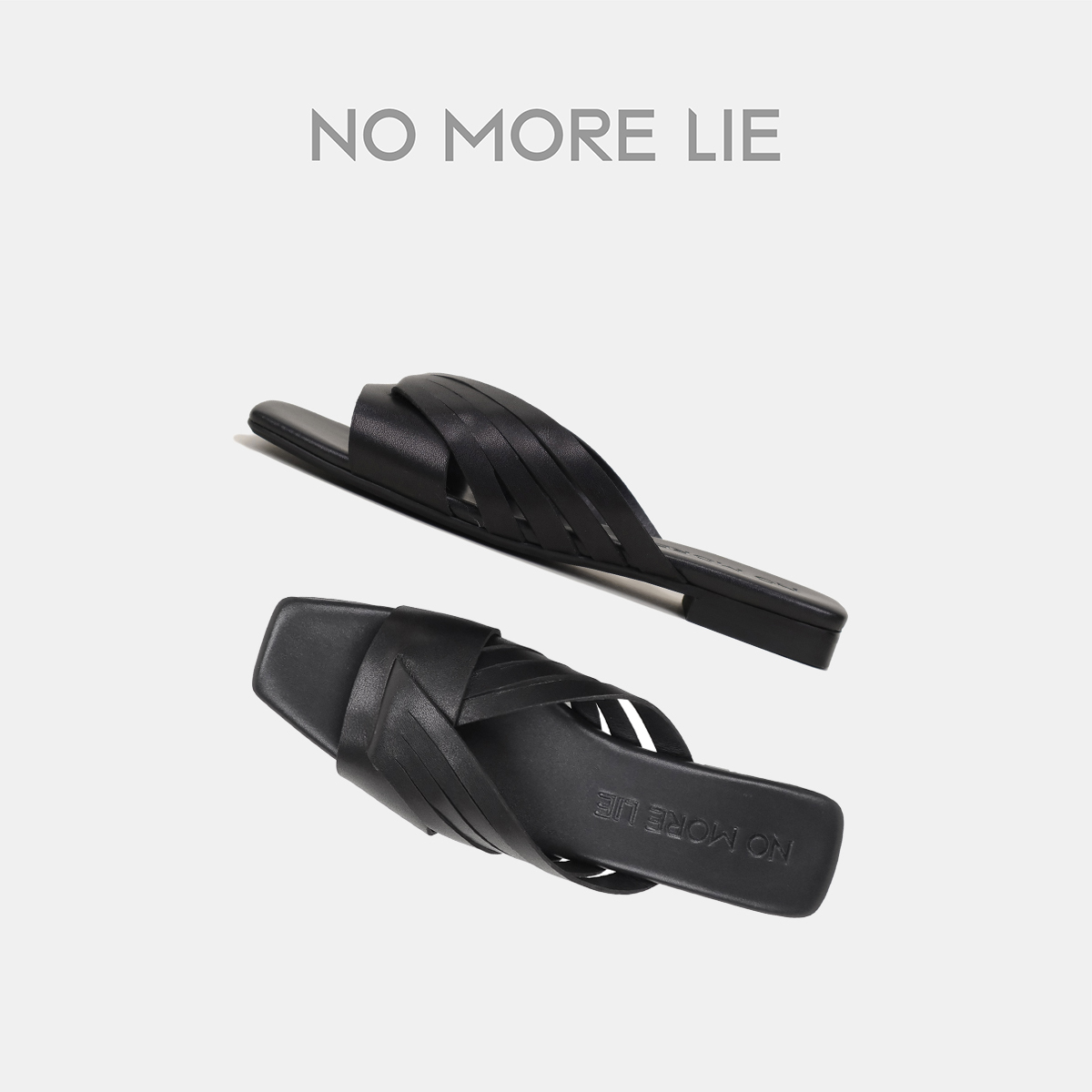 直述法式罗马编织拖鞋极简设计