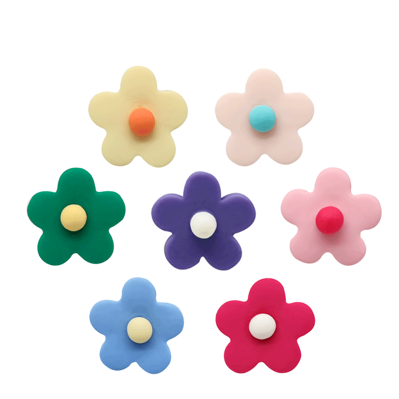 Crocs小紫花鞋花鞋扣洞洞鞋配饰