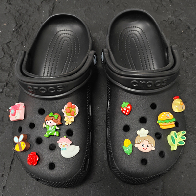 Mkop洞洞鞋配饰diy高级感鞋扣配件男孩蜜蜂鞋花适配Crocs/Cross