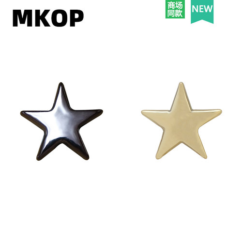 Mkop洞洞鞋配饰金色五角星鞋花