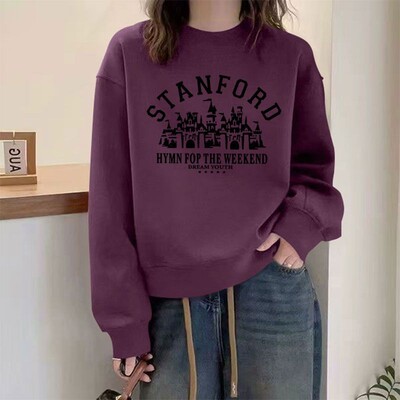 秋冬新款纯棉高腰短款长袖卫衣