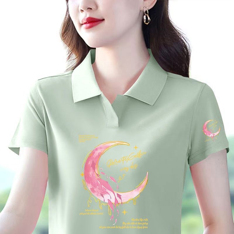 夏季纯棉女士短袖POLO衫T恤