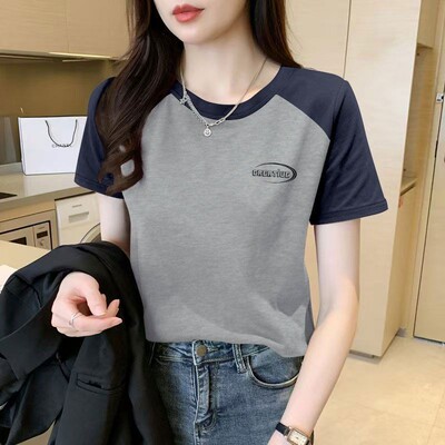 插肩袖纯棉女士短袖T恤