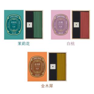 日本香堂 彩祷 茉莉花/白桃/金木犀 花果香 白檀线香 室内净化