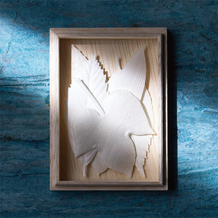 饰放松家用熏香 花香装 日本薰寿堂 HAKO叶香纸香创新型香叶