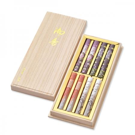 日本香彩堂 微烟京线香 白檀/樱花/八重樱/沙罗双树/枫叶/绿茶