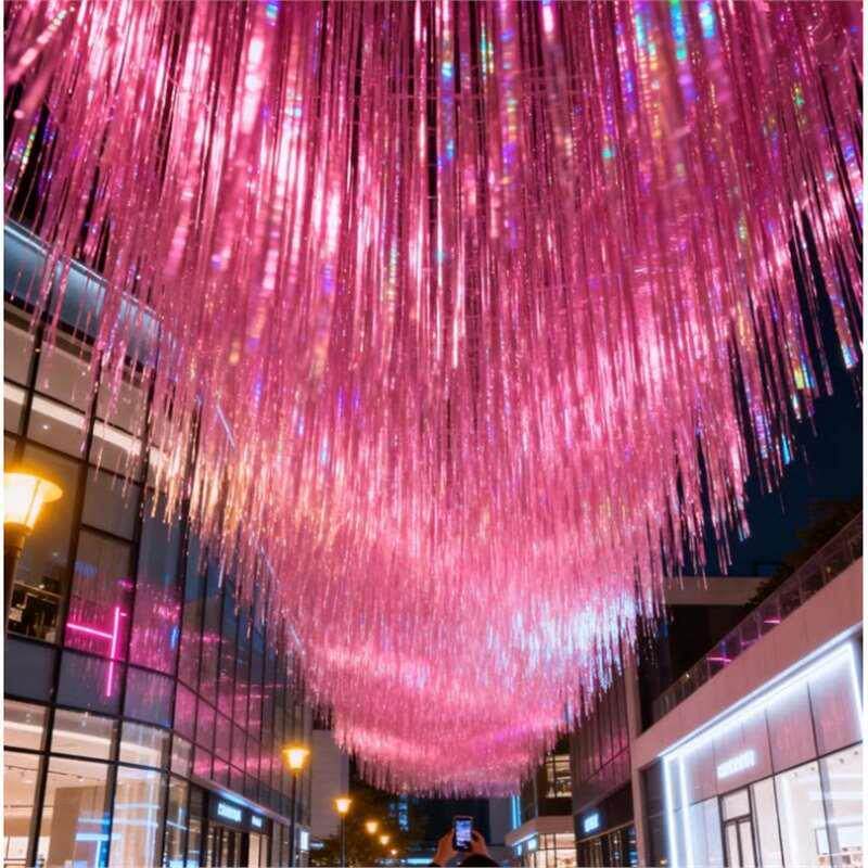 春季夏季网红打卡雨丝帘天幕景区商场古镇商业街道步行街活动厂家