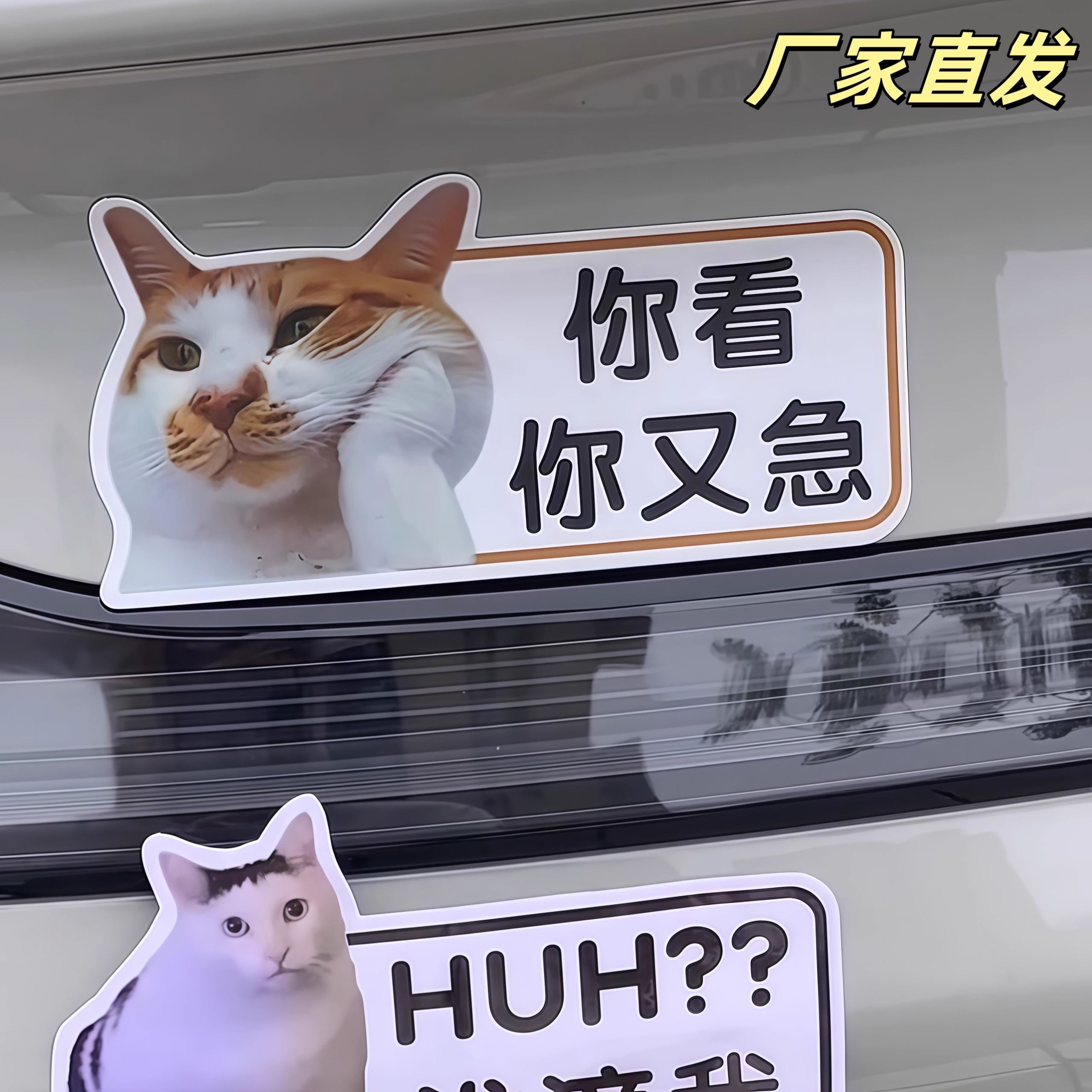 你看你又急车贴磁吸贴女司机