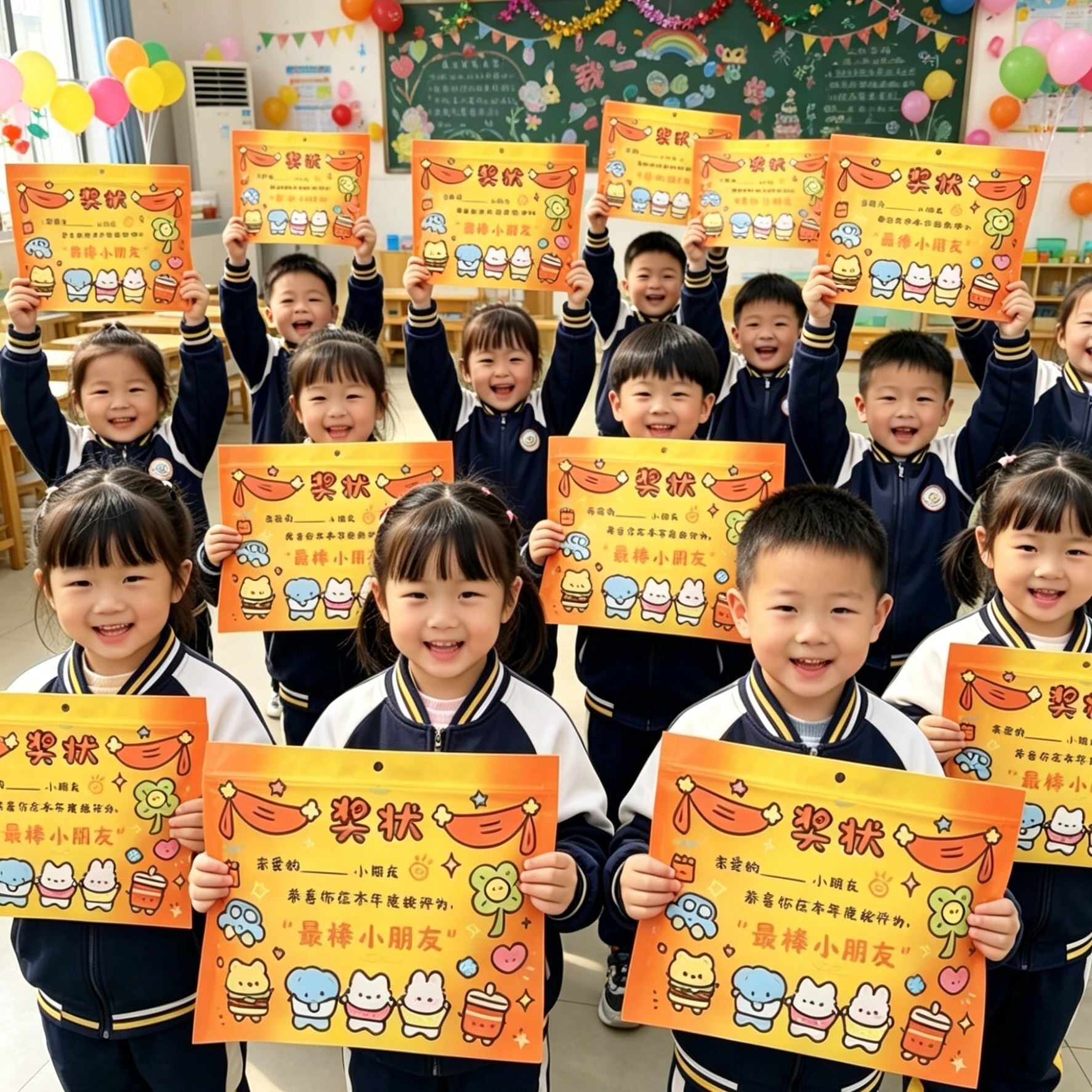 六一奖状礼袋自封零食袋5个装