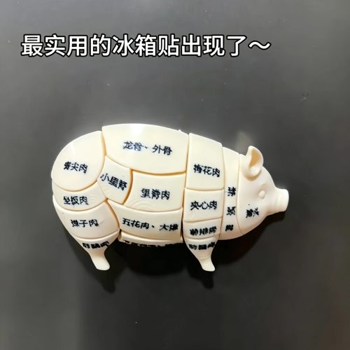 创意猪肉分割部位冰箱贴