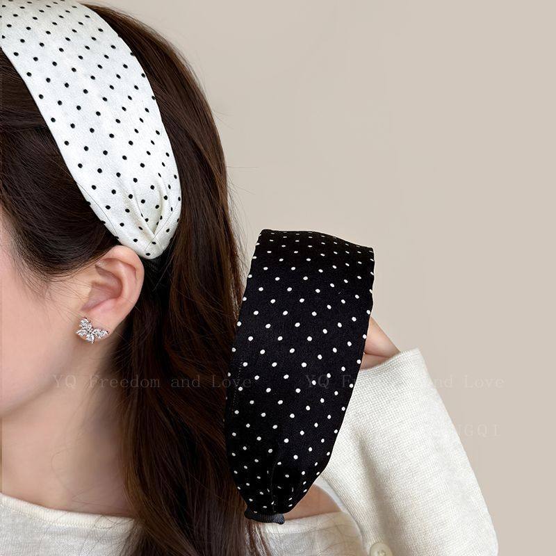 2025新款韩系黑白波点宽边发箍女洗脸外出百搭压发头箍发卡发饰品,饰品/流行首饰/时尚饰品新,发饰,淘宝优惠券,粉丝福利购,淘宝优惠卷