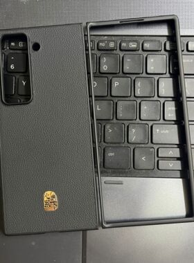 适用三星W25头层牛皮真皮心系天下手机壳秒变W25高档简约防摔黑色男士轻奢新款zfold6