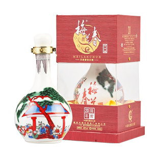 梅兰春龙瓶系列46度百子图500ml礼盒装 芝麻香型白酒江苏泰州