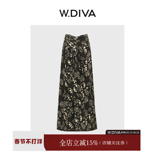 魏老板【芳菲】法式假日蝶恋兰香印花洋气度假风半裙女52K172125