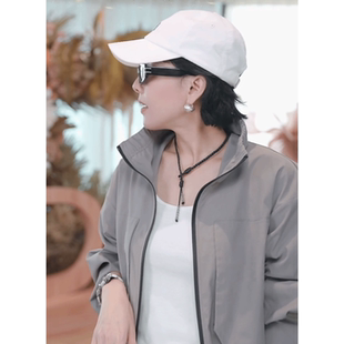 魏老板 女1DDM22C2C 灵风 夏秋立领极简休闲运动套装