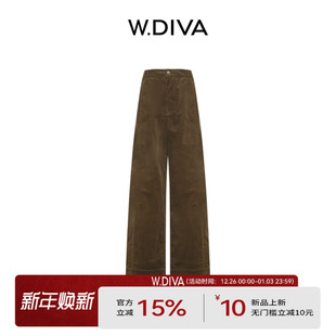 老钱风松弛感女装 秋冬灯芯绒复古长裤 53K182448 旧巷格调