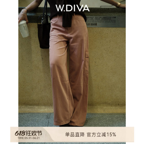 W.Diva夏季亲肤美式工装牛仔裤